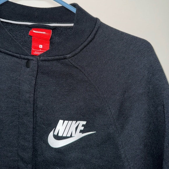 Nike Varsity Bomber Jacket - Oversized - Black - Men's US Large - Unisex - Picture 1 of 5